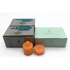 PartyLite Retired Orange Sherbet Votives & Tealights 26 Pc Wax Candle Lot
